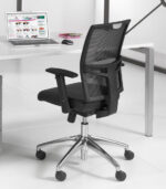Bureaustoel Pro01 (Air01) met arml. zwart - Afbeelding 5