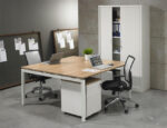 Bureau- vergadertafel Q-bic White 160x160cm - Afbeelding 3