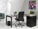 L-Bureau met ladenblok Q-Bic Antra 180x160cm - Afbeelding 2