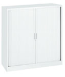 Roldeurkast 135x120x43cm wit