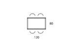 Kantoortafel 120x80cm  Multibase-S - Afbeelding 4