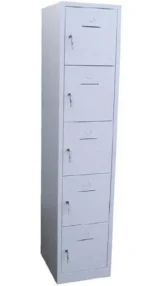 5 deurs lockerkast (190x41,5x45 cm) - Afbeelding 2