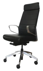 Directiefauteuil 605 zwart Leder - Afbeelding 2