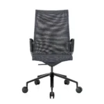 Design bureaustoel in mesh stoffering zwart - Afbeelding 4