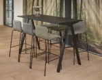 Bartafel 'V-leg' recht hoog 160x80 cm