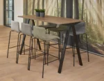 Bartafel 'V-leg' recht hoog 140x80cm