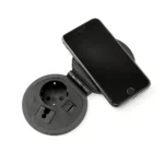 Inbouw powerbox 80mm rond met wireless charger
