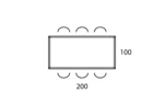 Kantoortafel 200x100cm Multibase-S - Afbeelding 4