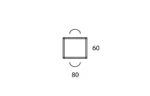 Kantoortafel 80x60cm  Multibase-S - Afbeelding 4