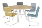 Ronde vergadertafel 120 cm Spin - Afbeelding 3