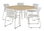 Ronde vergadertafel 120 cm Spin - Afbeelding 4