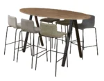Bartafel 'V-leg' Ellips hoog 220x110cm - Afbeelding 7