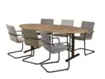 Vergadertafel Easy 220x110cm Ellips - Afbeelding 3