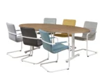 Vergadertafel Easy 220x110cm Ellips - Afbeelding 5