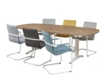 Vergadertafel "Work" 240x120cm Deens ovaal - Afbeelding 3